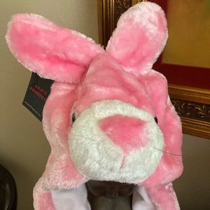 Bunny Hat with Attached Scarf & Hand-Warmers